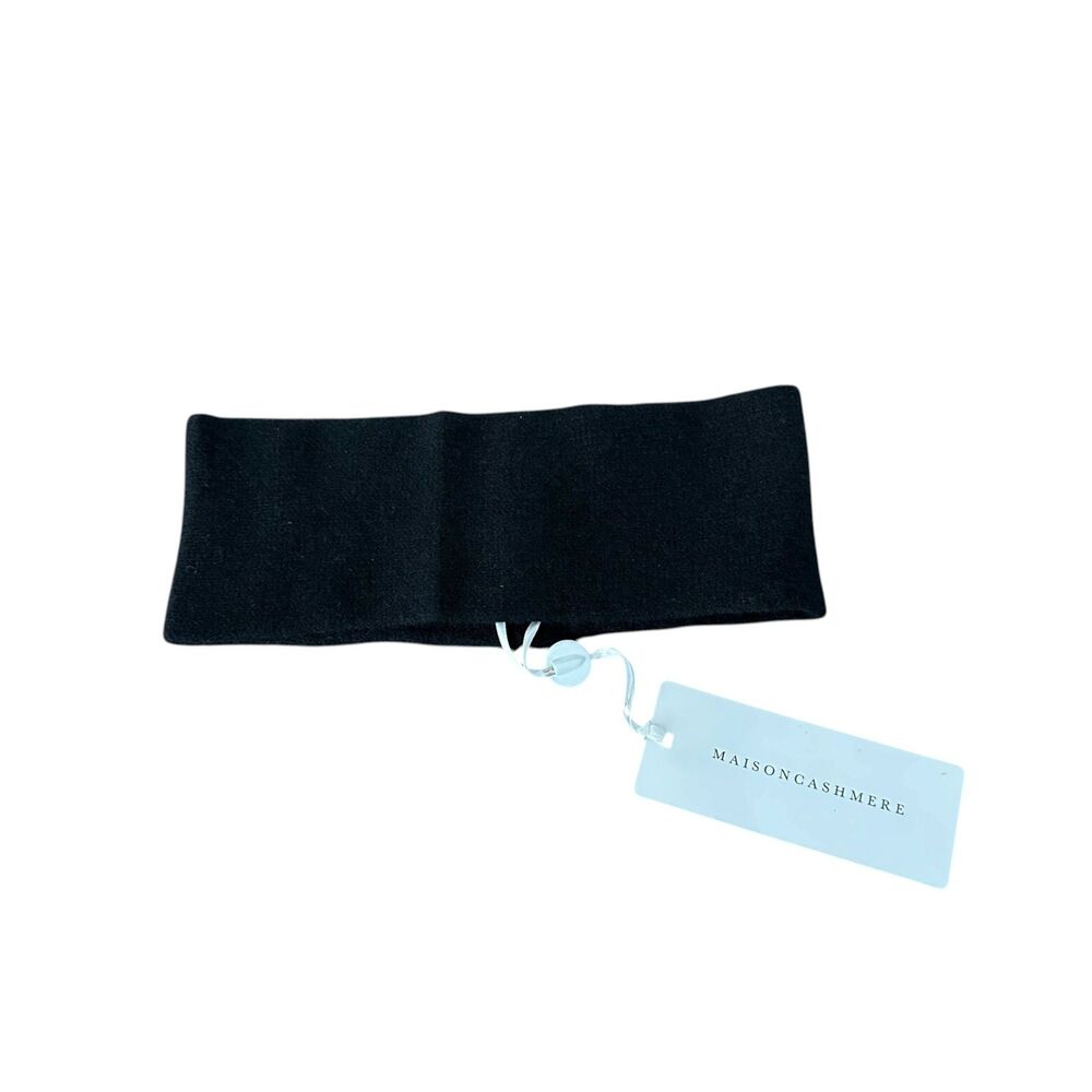 Maison Cashmere Headband in Black Cashmere One Size